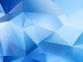 Low Poly Magic: Triangle Background with Blue Watercolor