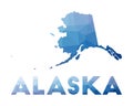 Low poly map of Alaska.