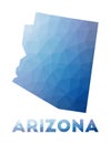Low poly map of Arizona.