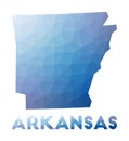 Low poly map of Arkansas.