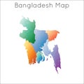 Low Poly map of Bangladesh.