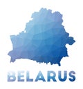 Low poly map of Belarus. Royalty Free Stock Photo
