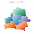Low Poly map of Belarus. Royalty Free Stock Photo