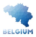 Low poly map of Belgium.