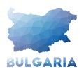 Low poly map of Bulgaria.