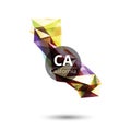 Low poly map of california state. Vector illustration decorative design Royalty Free Stock Photo