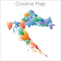 Low Poly map of Croatia.