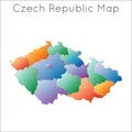 Low Poly map of Czech Republic.