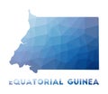 Low poly map of Equatorial Guinea.