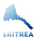 Low poly map of Eritrea.