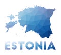 Low poly map of Estonia.