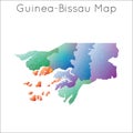 Low Poly map of Guinea-Bissau.