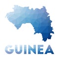 Low poly map of Guinea.