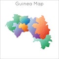 Low Poly map of Guinea.