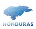 Low poly map of Honduras.