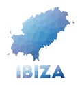 Low poly map of Ibiza.