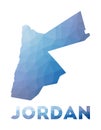 Low poly map of Jordan.