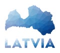 Low poly map of Latvia.