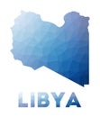 Low poly map of Libya.