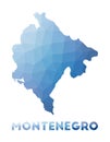 Low poly map of Montenegro.