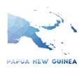 Low poly map of Papua New Guinea.