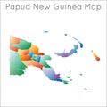 Low Poly map of Papua New Guinea.