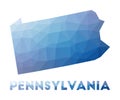 Low poly map of Pennsylvania.