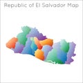 Low Poly map of Republic of El Salvador.