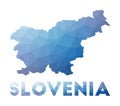 Low poly map of Slovenia.