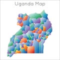 Low Poly map of Uganda.