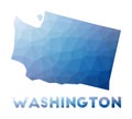 Low poly map of Washington.