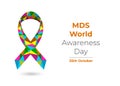 Low poly MDS World Awareness Day ribbon