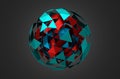 Low Poly Metal Sphere with Chaotic Structure