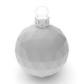 Low poly model of cristmas ball isolated on white background Royalty Free Stock Photo