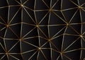 Low poly modern design in gold and black