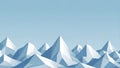 Low poly mountain range with sharp peaks under a clear blue sky minimalist geometric landscape Royalty Free Stock Photo