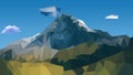 low poly mountain view Royalty Free Stock Photo