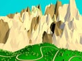 Low poly mountains background