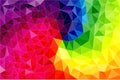 low poly multi-colored bright rainbow