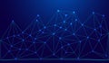Low Poly Network Design: Stylized 3D Connection Nodes and Web Structures for Tech, UI, Apps, and Digital Visuals Royalty Free Stock Photo