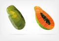 Low Poly Papaya fruit