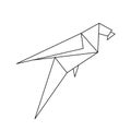 low poly parrot vector model on a white background Royalty Free Stock Photo