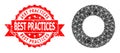 Textured Best Practices Seal and Donut Triangle Mocaic Icon