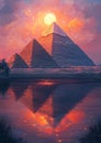 A low-poly rendition of the Pyramids of Giza