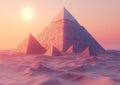 A low-poly rendition of the Pyramids of Giza