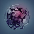 Low Poly Sphere with Chaotic Structure