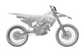 Low poly sport bike in gray. Side view. 3D. Vector illustration