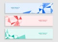low poly style wide web slider template for corporate information Royalty Free Stock Photo