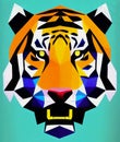 Low poly tiger - digital art