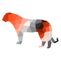 Low poly tiger Royalty Free Stock Photo